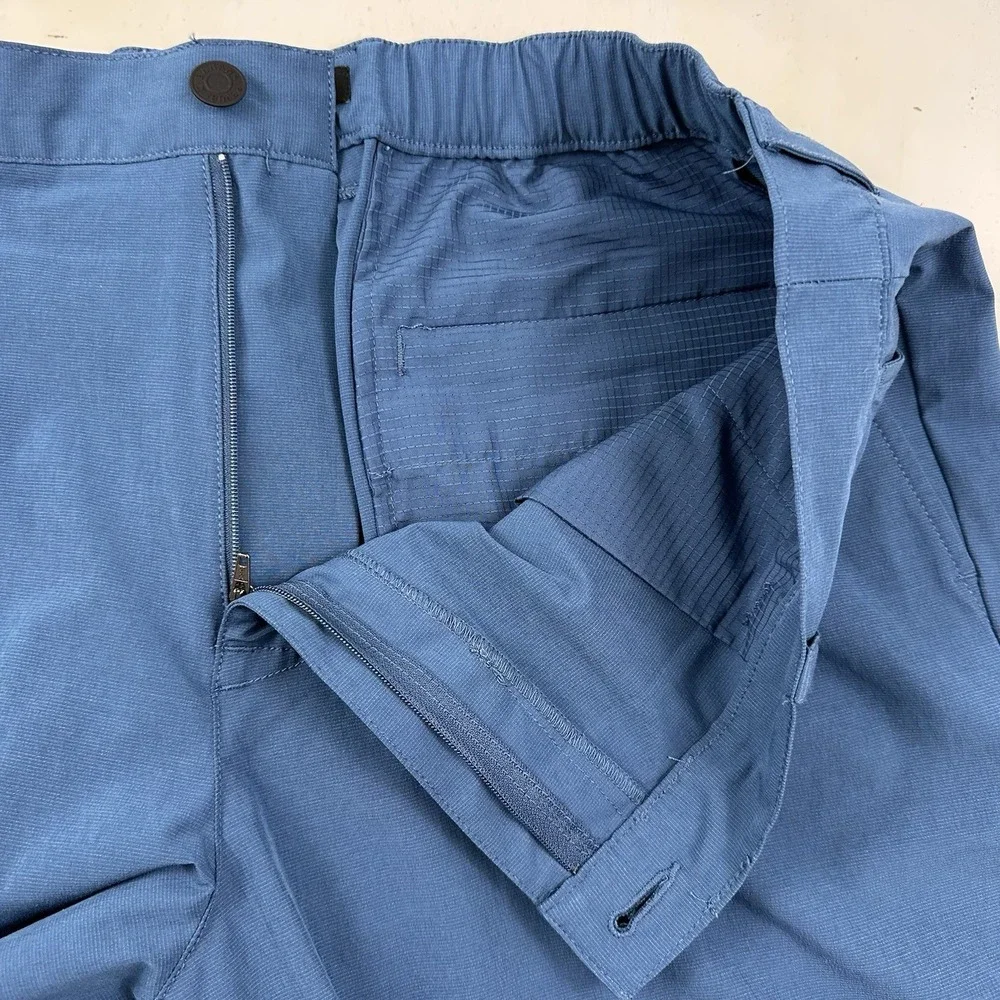 Banana‎ Republic Performance Golf Shorts Men 38x10 Blue Stretch Elastic Waist